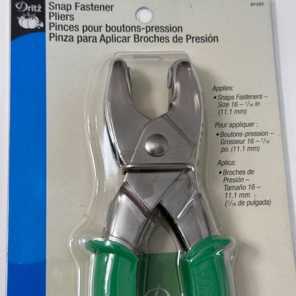 Dritz Snap Fastener Pliers 6710T For 7/16" Snaps With Tools & Instructions NEW - Picture 3 of 7